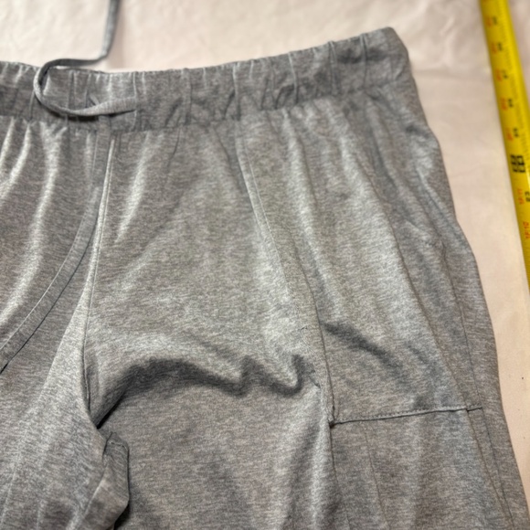 Lucky Brand Lounge Pants Women's Medium Gray Elastic Waist Drawstrings Front Pck - Picture 10 of 11